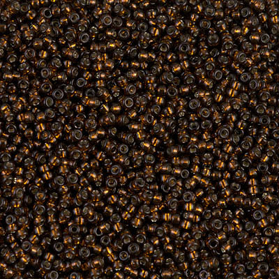 Silver-Lined Smoked Topaz Miyuki Seed Beads 15/0