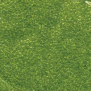 Transparent Chartreuse Miyuki Seed Beads 15/0