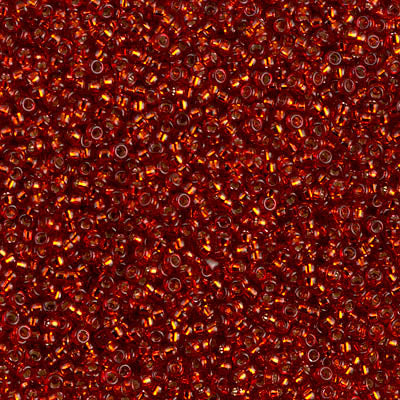 Silver-Lined Copper Miyuki Seed Beads 15/0