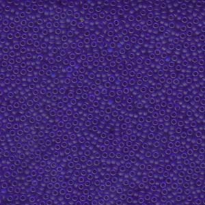 Matte Transparent Blue Miyuki Seed Beads 15/0