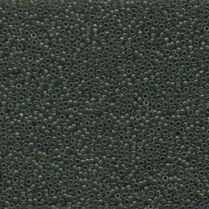 Dyed Semi Frosted Transparent Olive Miyuki Seed Beads 15/0