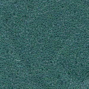 Dyed Semi Frosted Transparent Aqua Miyuki Seed Beads 15/0