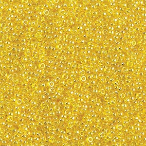 Transparent Yellow Luster Miyuki Seed Beads 15/0