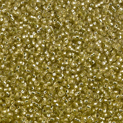 Semi-Matte Silver-Lined Jonquil Miyuki Seed Beads 15/0