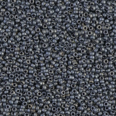 Matte Metallic Silver Grey Miyuki Seed Beads 15/0