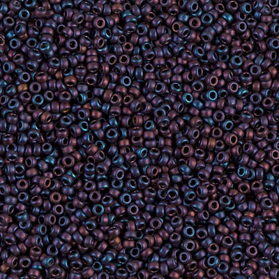 Matte Metallic Dark Raspberry Miyuki Seed Beads 15/0