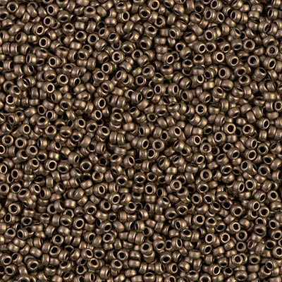 Matte Metallic Gold Miyuki Seed Beads 15/0