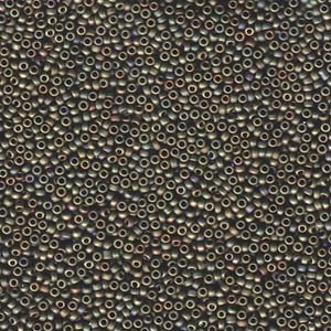 Matte Metallic Khaki Iris Miyuki Seed Beads 15/0