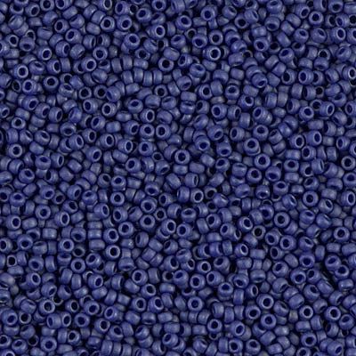 Matte Metallic Royal Blue Miyuki Seed Beads 15/0