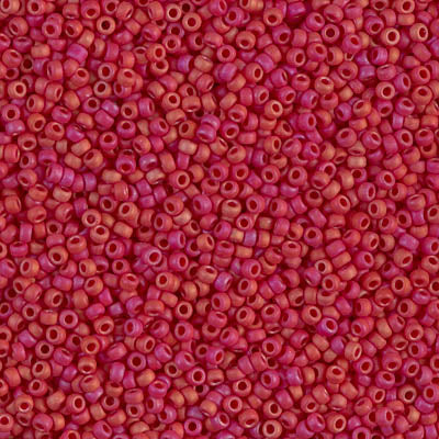 Matte Red Miyuki Seed Beads 15/0