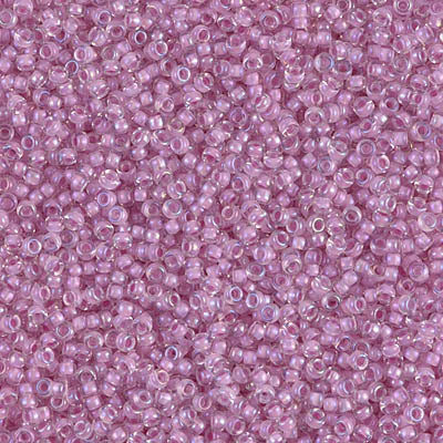 Lined Pale Lilac AB Miyuki Seed Beads 15/0