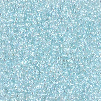 Lined Light Aqua AB Miyuki Seed Beads 15/0