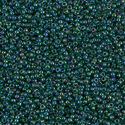 Luster Teal Iris Miyuki Seed Beads 15/0