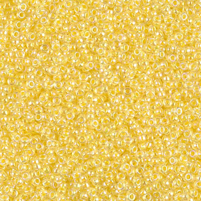 Lined Pale Yellow Miyuki Seed Beads 15/0