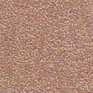 Lined Peach AB Miyuki Seed Beads 15/0