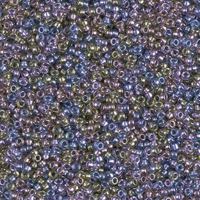 Lined Purple/Gold Miyuki Seed Beads 15/0