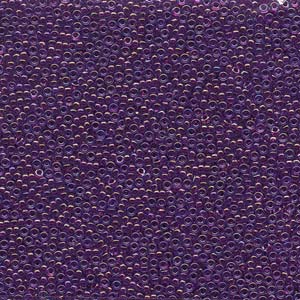 Fuschia Lined Aqua Luster Miyuki Seed Beads 15/0