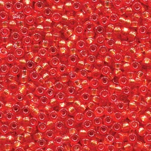 Duracoat Silver-Lined Dyed Pumpkin Miyuki Seed Beads 15/0