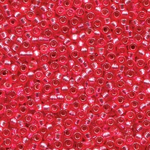 Duracoat Silver-Lined Dyed Fuschia Miyuki Seed Beads 15/0