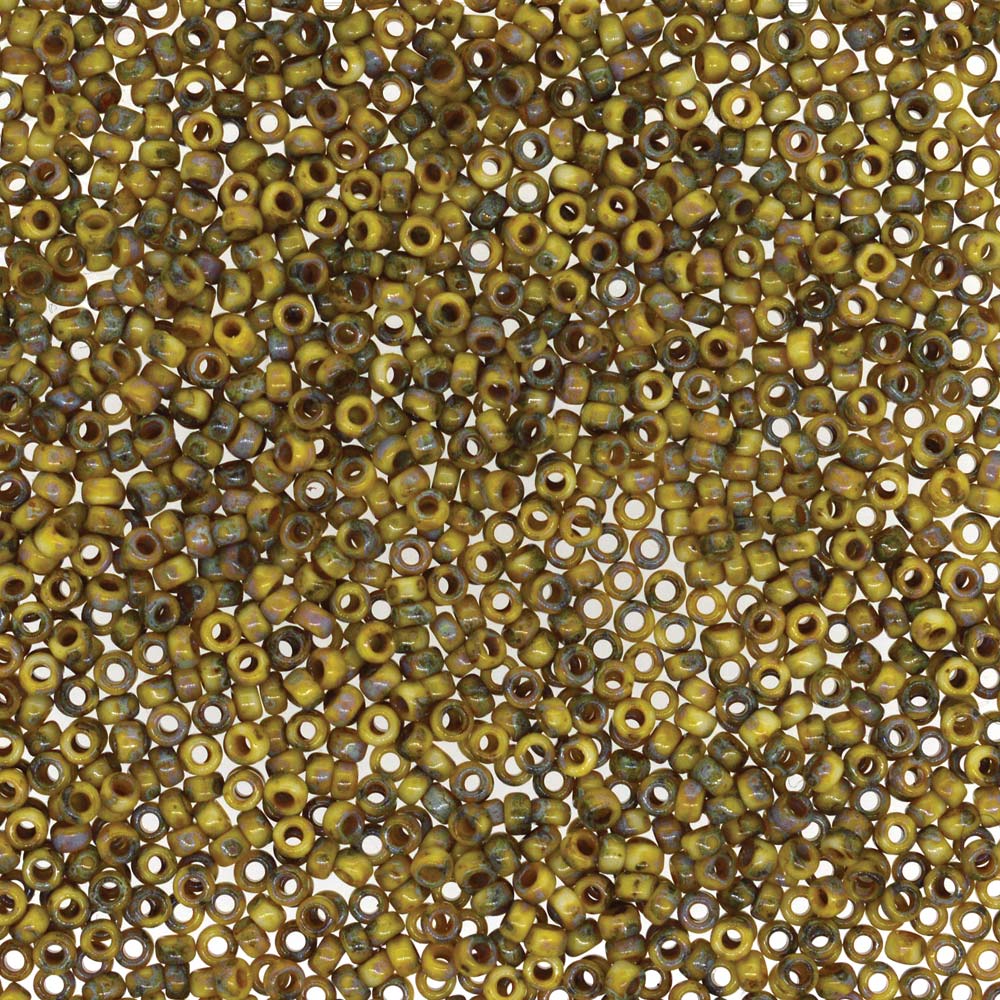 Picasso Opaque Yellow Miyuki Seed Beads 15/0