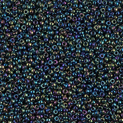 Metallic Variegated Blue Iris Miyuki Seed Beads 15/0
