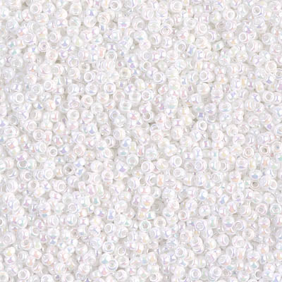 White Pearl AB Miyuki Seed Beads 15/0