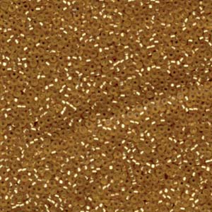 Matte Silver-Lined Dark Gold Miyuki Seed Beads 15/0