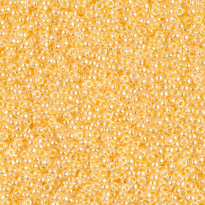 Lined Daffodil Ceylon Miyuki Seed Beads 15/0