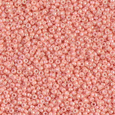 Opaque Peach Luster Miyuki Seed Beads 15/0