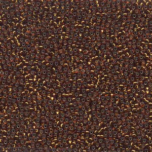 Silver-Lined Dark Topaz Miyuki Seed Beads 15/0