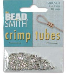 Crimp Tube 2.5x2.5MM Silver Plate