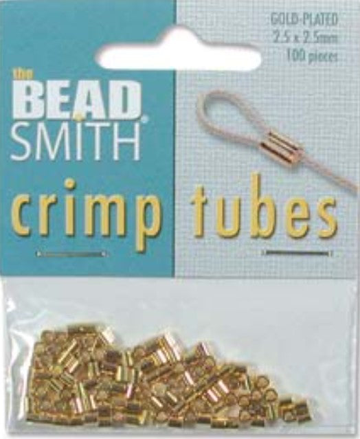 Crimp Tube 2.5x2.5MM Gold Plate
