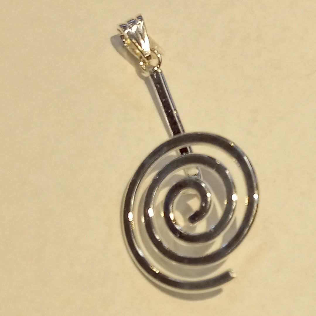 Donut Bail Silver Plated 24mm Spiral