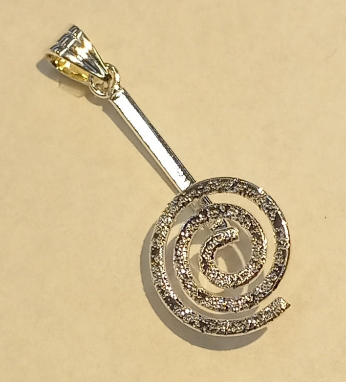 Donut Bail Silver Plated, Textured