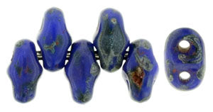 MINIDUO 2X4MM OPAQUE BLUE PICASSO