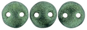 6MM Metallic Suede Light Green CzechMates Lentil Beads