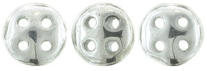 Silver CzechMates QuadraLentil Beads - 6mm