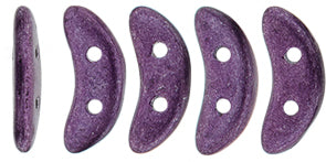 Saturated Metallic Tawny Port CzechMates Crescent Beads - 10 x 3mm