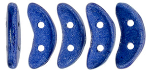 Saturated Metallic Navy Peony CzechMates Crescent Beads - 10 x 3mm