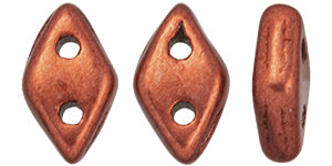 Saturated Metallic Valiant Poppy CzechMates Diamond Beads - 6.5 x 4mm