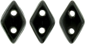 Jet CzechMates Diamond Beads - 6.5 x 4mm