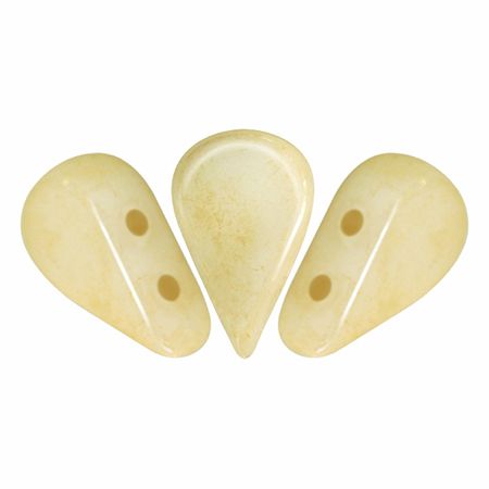 Opaque Ivory Ceramic Amos par Puca Beads