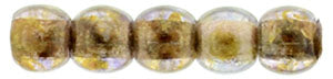 2mm Druk LSTR TRANS GOLD/SMOKY TOPAZ