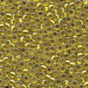 Silver-Lined Yellow AB Miyuki Seed Beads 6/0