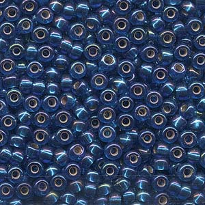 Silver-Lined Capri Blue AB Miyuki Seed Beads 6/0