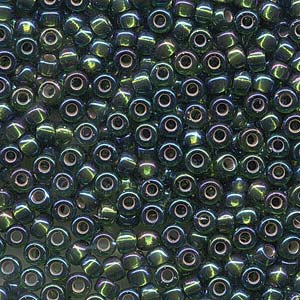 Silver-Lined Olive AB Miyuki Seed Beads 6/0