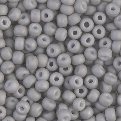 Matte Opaque Grey Miyuki Seed Beads 6/0