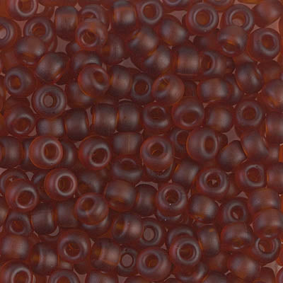 Matte Transparent Dark Topaz Miyuki Seed Beads 6/0