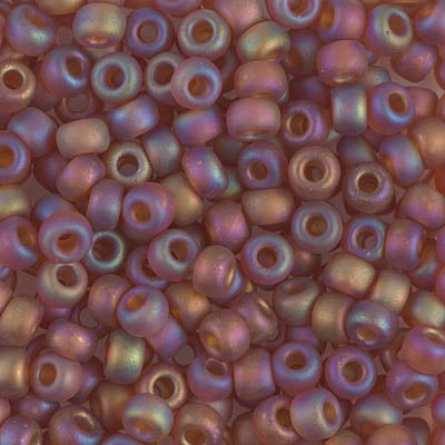 Matte Tran Dark Topaz AB Miyuki Seed Beads 6/0