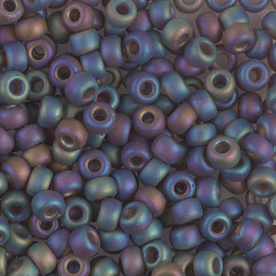 Matte Transparent Brown AB Miyuki Seed Beads 6/0